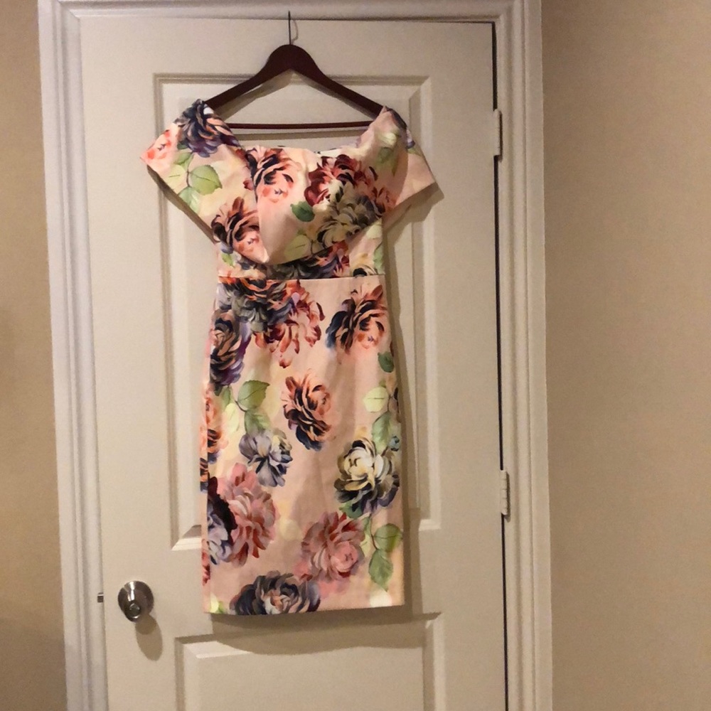 ASOS pink floral dress